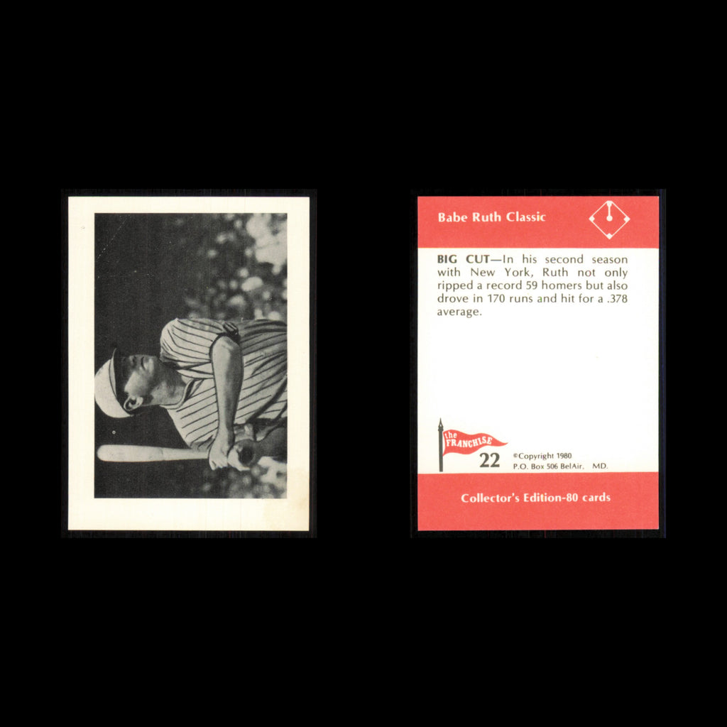 Babe Ruth #22 1980 The Franchise Babe Ruth Classic New York Yankees Baseball MLB