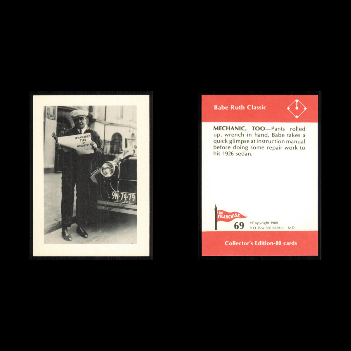 Babe Ruth #69 1980 The Franchise Babe Ruth Classic Baseball Card MLB NM