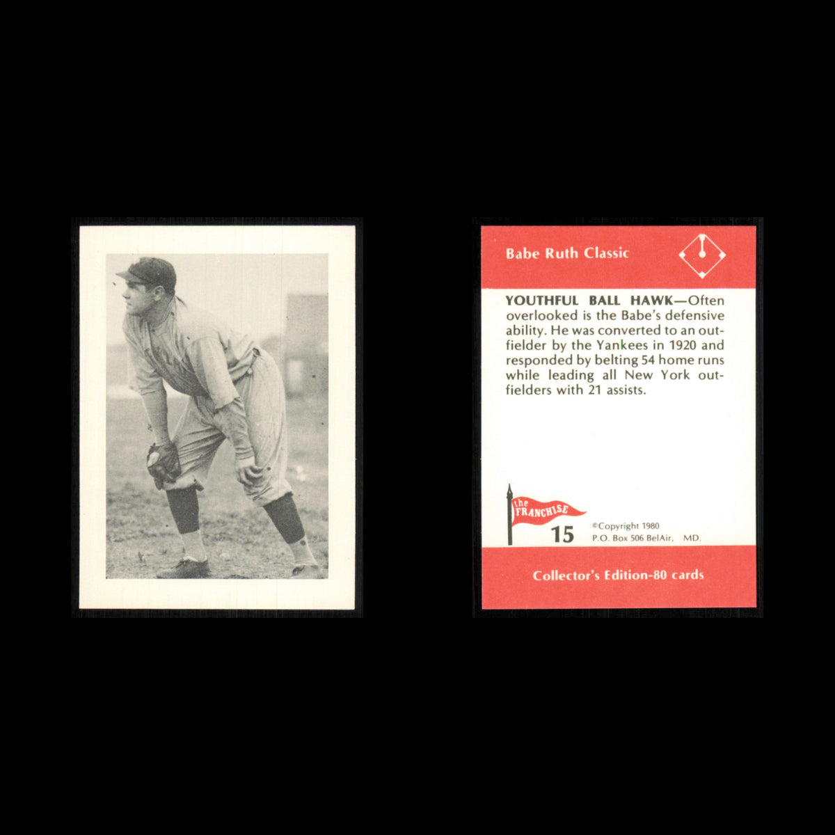Babe Ruth #15 1980 The Franchise Babe Ruth Classic New York Yankees Baseball MLB