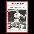 Gee Walker #109 1981 Detroit News Detroit Tigers Baseball Card MLB NM