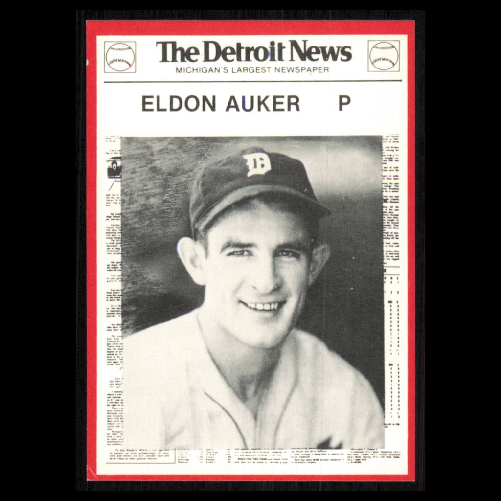Eldon Auker #91 1981 Detroit News Detroit Tigers Baseball Card MLB NM