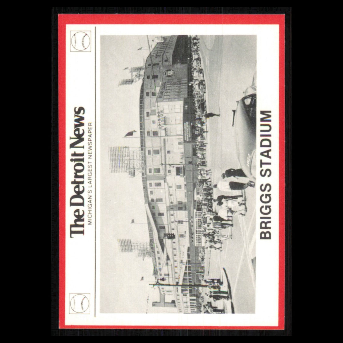 Briggs Stadium #104 1981 Detroit News Detroit Tigers Baseball Card MLB NM