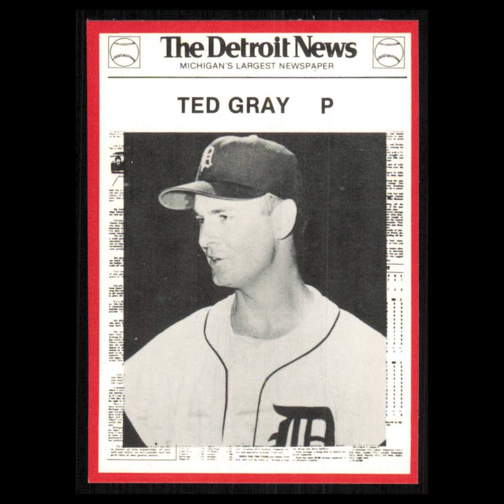 Ted Gray #131 1981 Detroit News Detroit Tigers Baseball Card MLB NM