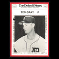 Ted Gray #131 1981 Detroit News Detroit Tigers Baseball Card MLB NM
