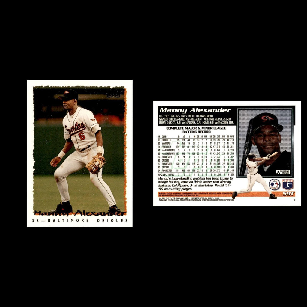 Manny Alexander Rookie #59T 1995 Topps Traded - Rookies Baltimore Orioles Card