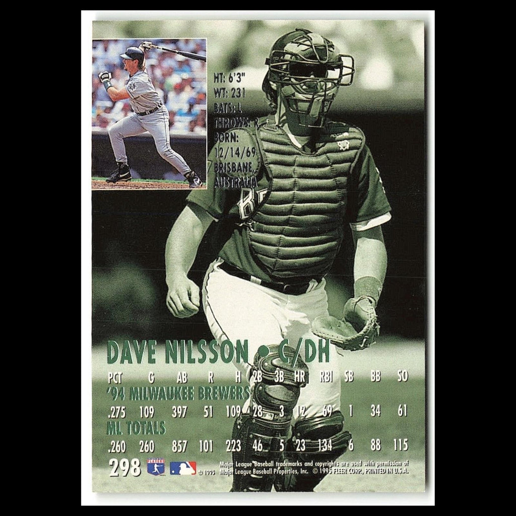 Dave Nilsson #298 1995 Fleer Ultra Milwaukee Brewers Baseball Card MLB NM