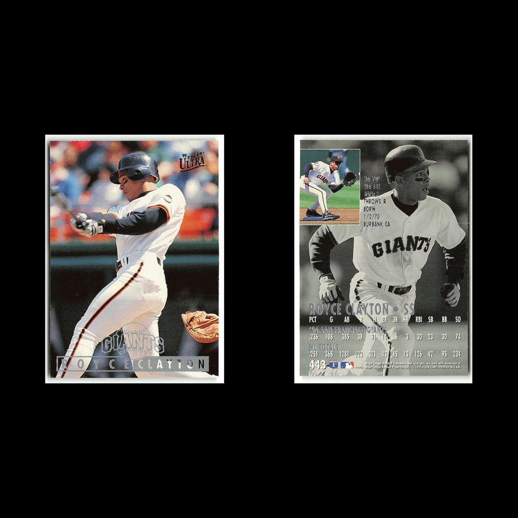 Royce Clayton #443 1995 Fleer Ultra San Francisco Giants Baseball Card MLB NM