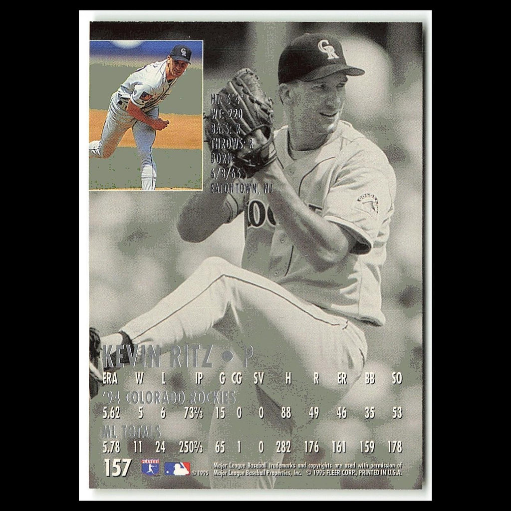 Kevin Ritz #157 1995 Fleer Ultra Colorado Rockies Baseball Card MLB NM