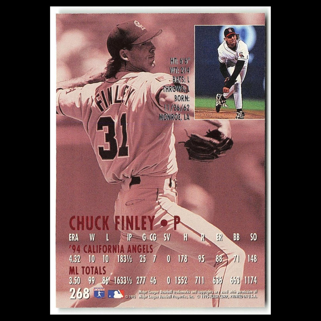 Chuck Finley #268 1995 Fleer Ultra California Angels Baseball Card MLB NM