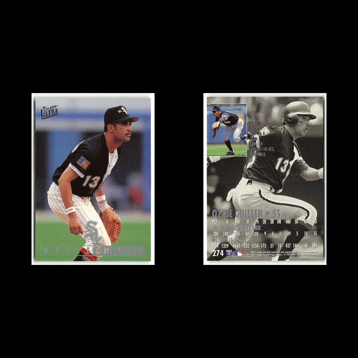 Ozzie Guillen #274 1995 Fleer Ultra Chicago White Sox Baseball Card MLB NM