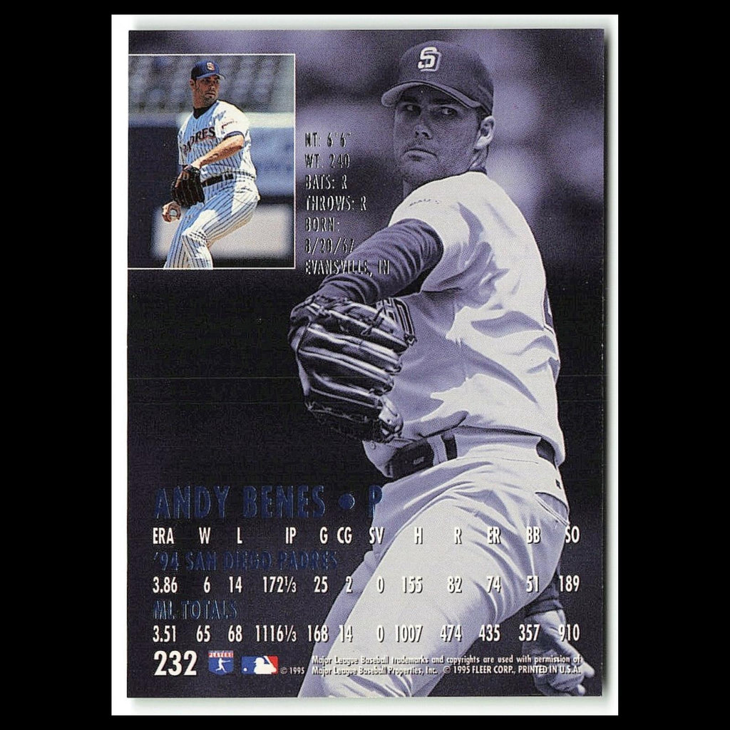 Andy Benes #232 1995 Fleer Ultra San Diego Padres Baseball Card MLB NM