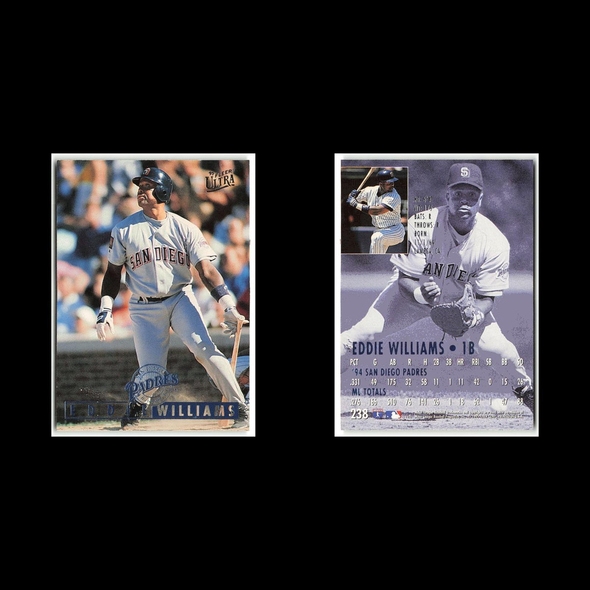 Eddie Williams #238 1995 Fleer Ultra San Diego Padres Baseball Card MLB NM