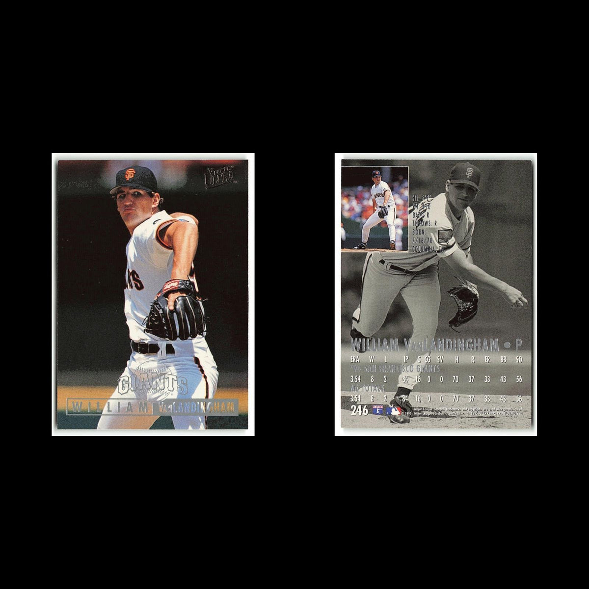 William Van Landingham #246 1995 Fleer Ultra San Francisco Giants Baseball Card