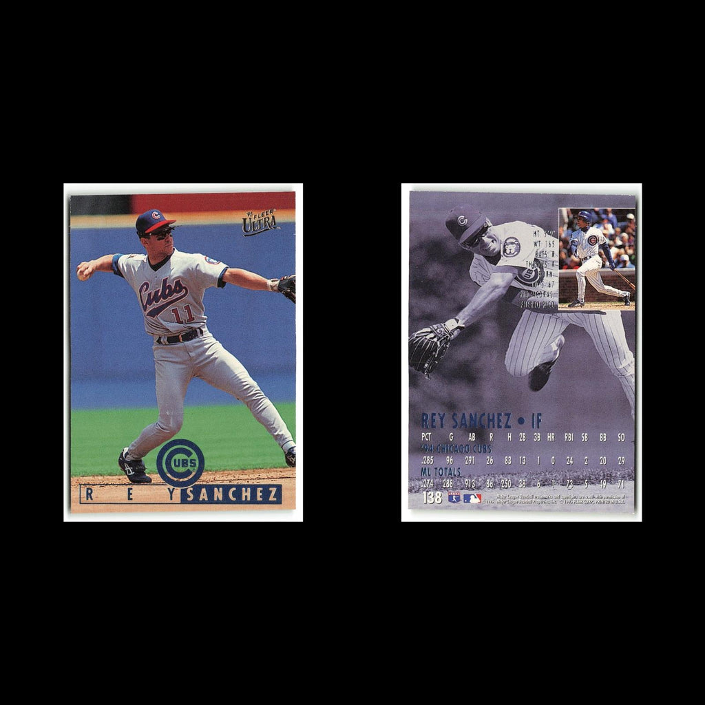 Rey Sanchez #138 1995 Fleer Ultra Chicago Cubs Baseball Card MLB NM