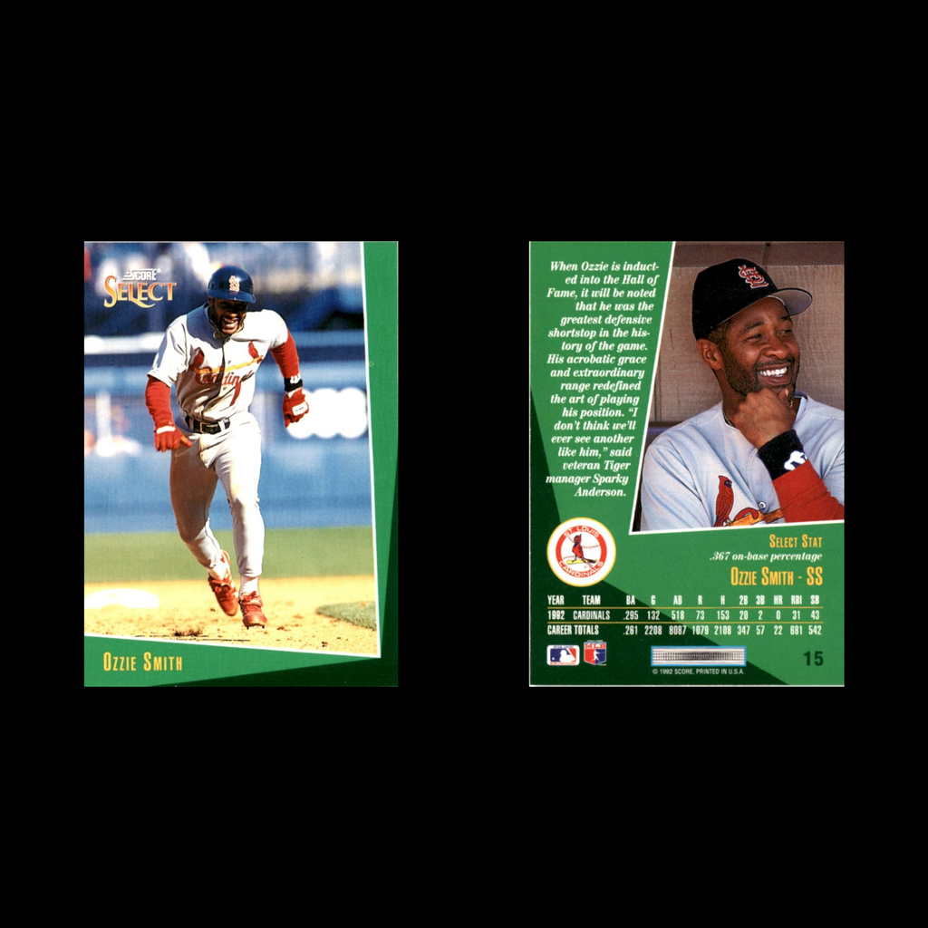 Ozzie Smith #15 1993 Select St. Louis Cardinals/San Francisco Giants Baseball NM