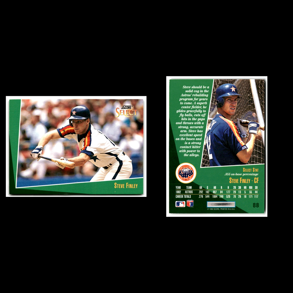 Steve Finley #88 1993 Select Houston Astros Baseball Card MLB NM