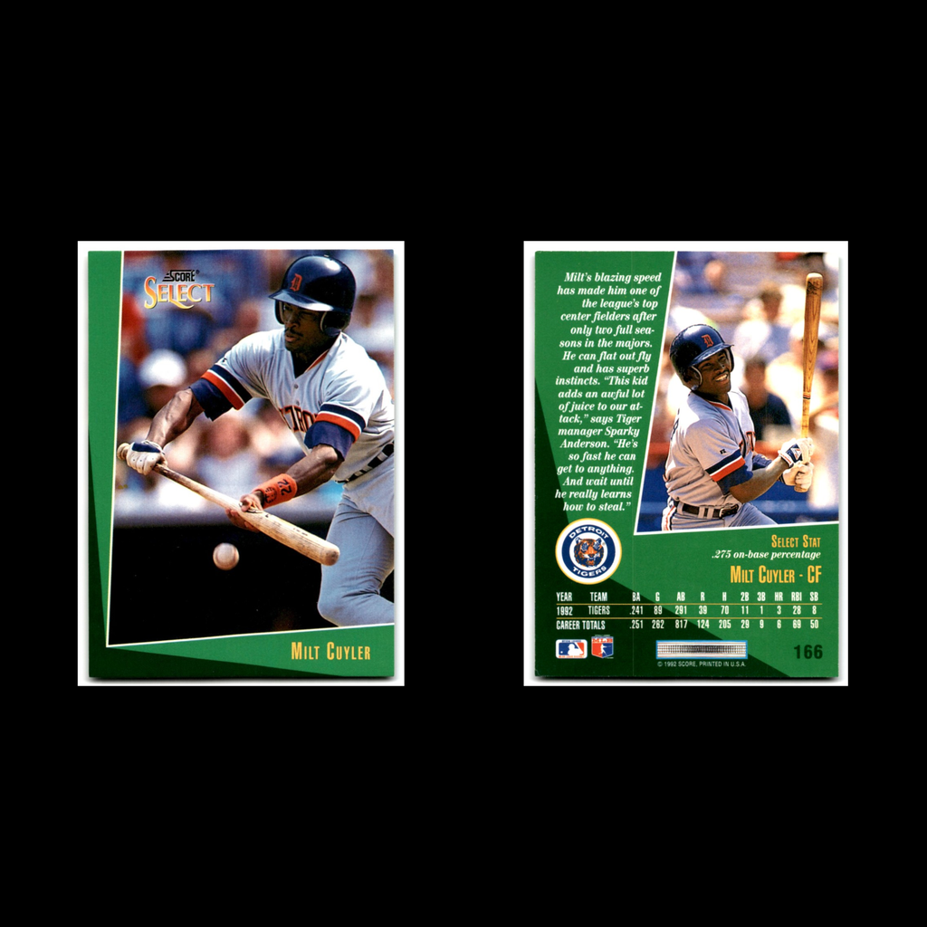 Milt Cuyler #166 1993 Select Detroit Tigers Baseball Card MLB NM