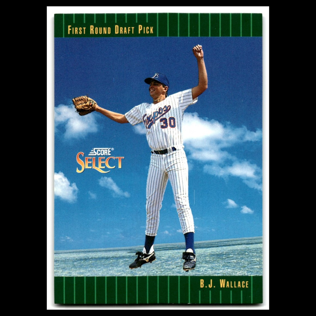 B.J. Wallace Rookie #310 1993 Select Montreal Expos Baseball Card MLB NM