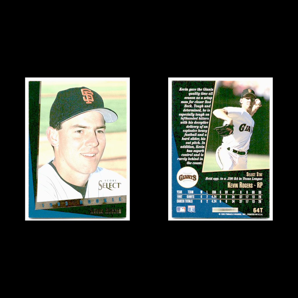 Kevin Rogers Rookie #64T 1993 Select Rookie/Traded San Francisco Giants Baseball