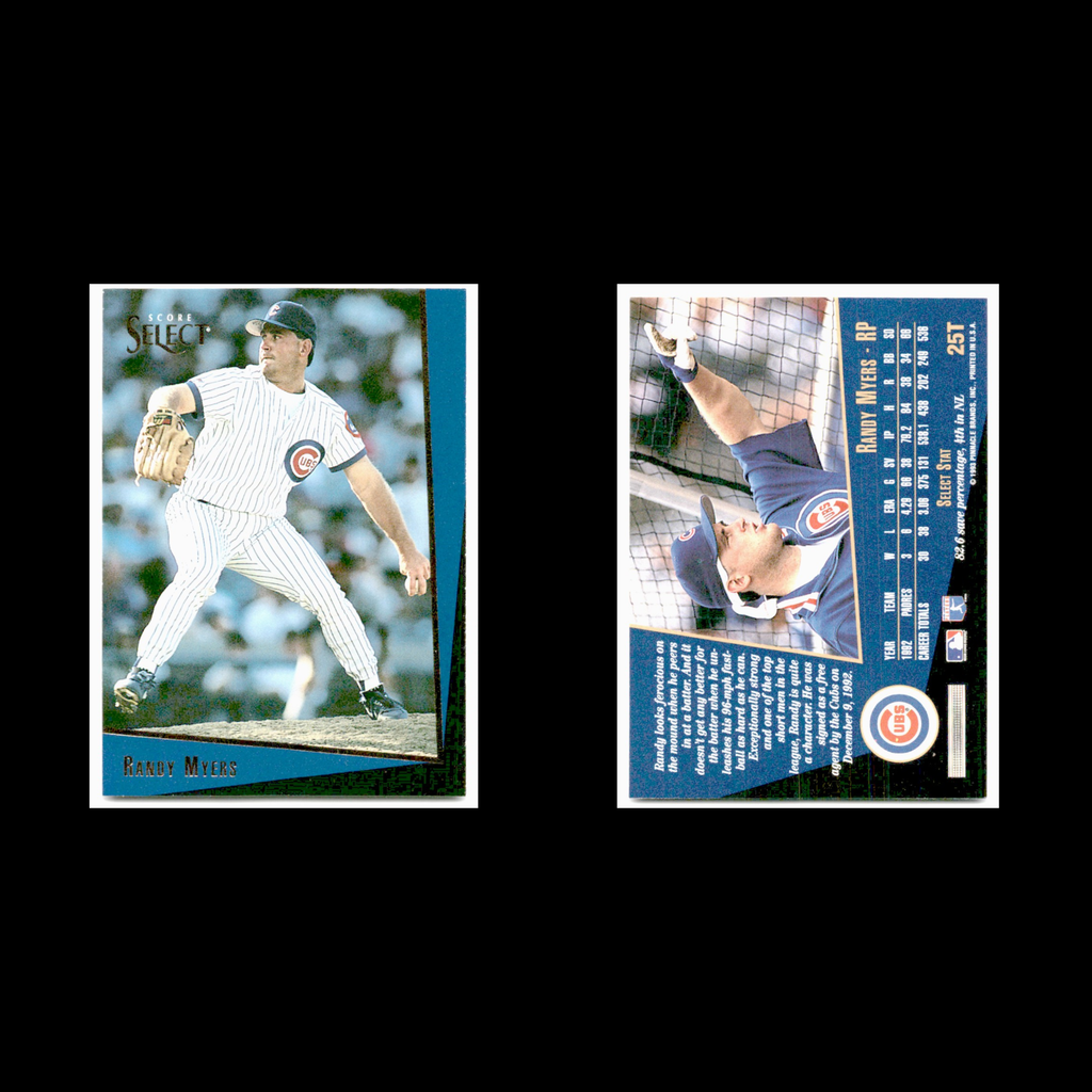 Randy Myers #25T 1993 Select Rookie/Traded Chicago Cubs Baseball Card MLB NM