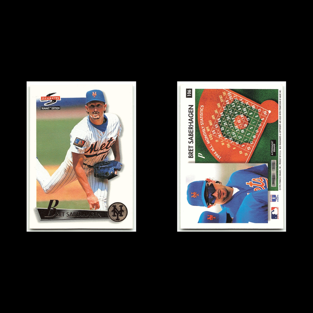 Bret Saberhagen #106 1995 Score Summit New York Mets Baseball Card MLB NM