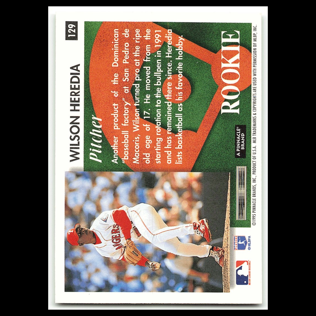 Wilson Heredia Rookie #129 1995 Score Summit Texas Rangers Baseball Card MLB NM