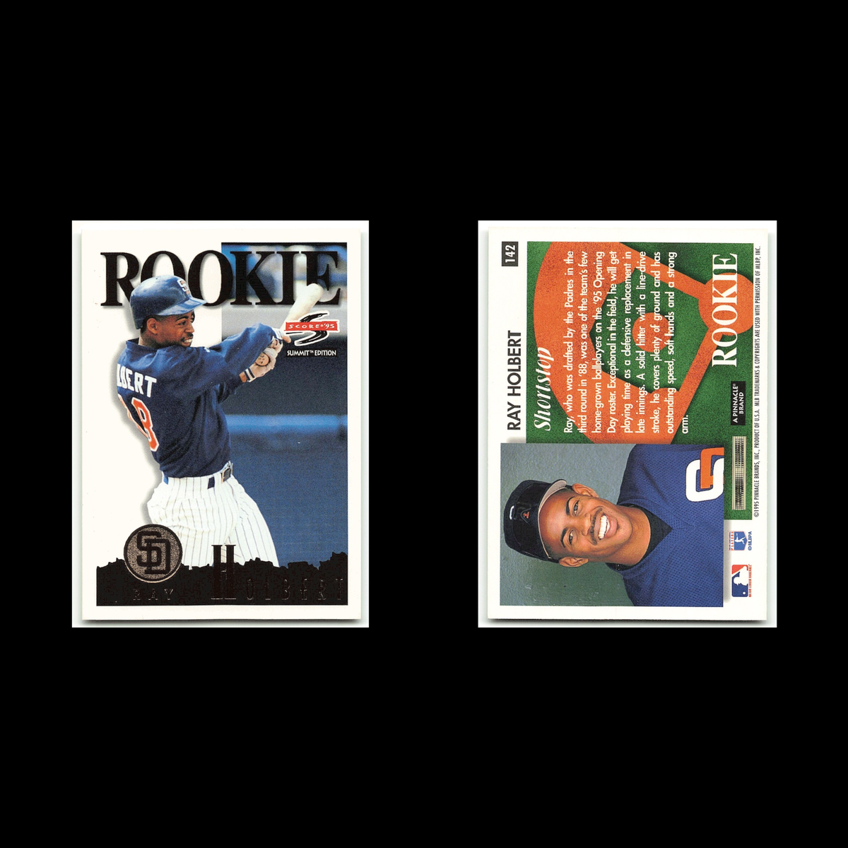 Ray Holbert Rookie #142 1995 Score Summit San Diego Padres Baseball Card MLB NM