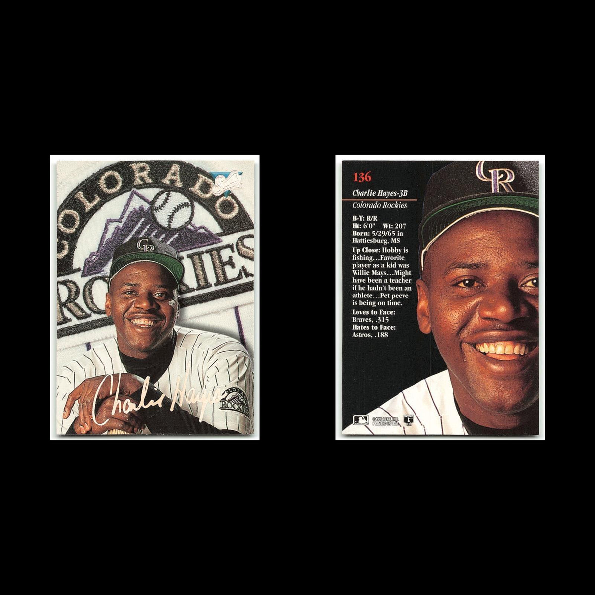 Charlie Hayes #136 1993 Studio Colorado Rockies Baseball Card MLB NM