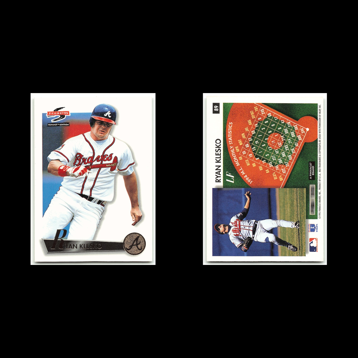 Ryan Klesko #89 1995 Score Summit Atlanta Braves Baseball Card MLB NM