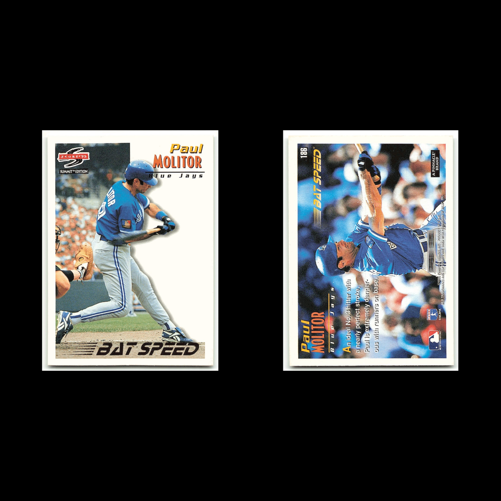 Paul Molitor #186 1995 Score Summit Toronto Blue Jays Baseball Card MLB NM