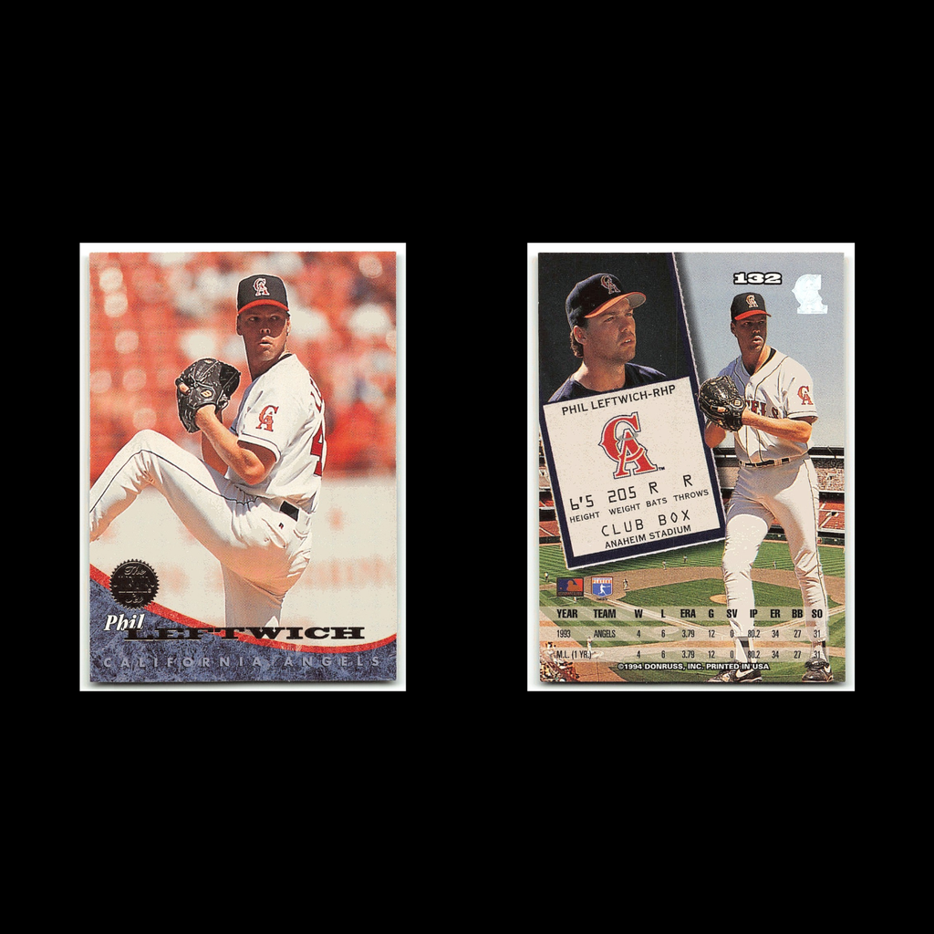 Phil Leftwich Rookie #132 1994 Leaf California Angels Baseball Card MLB NM