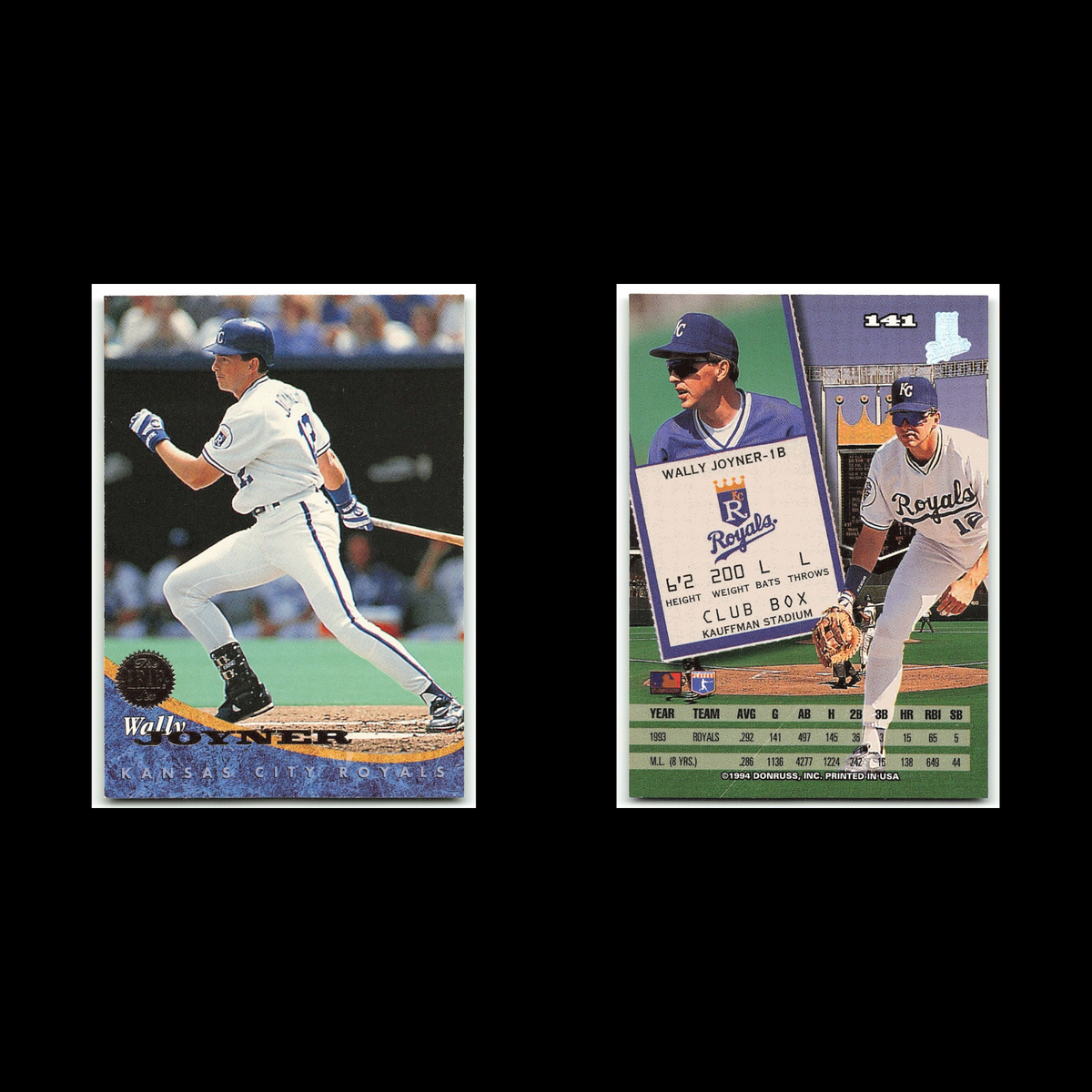 Wally Joyner #141 1994 Leaf Kansas City Royals Baseball Card MLB NM