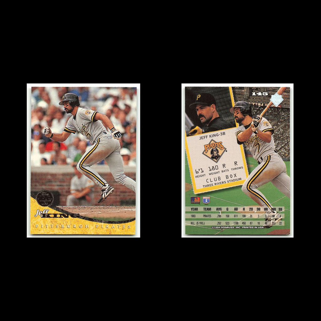 Jeff King #145 1994 Leaf Pittsburgh Pirates Baseball Card MLB NM