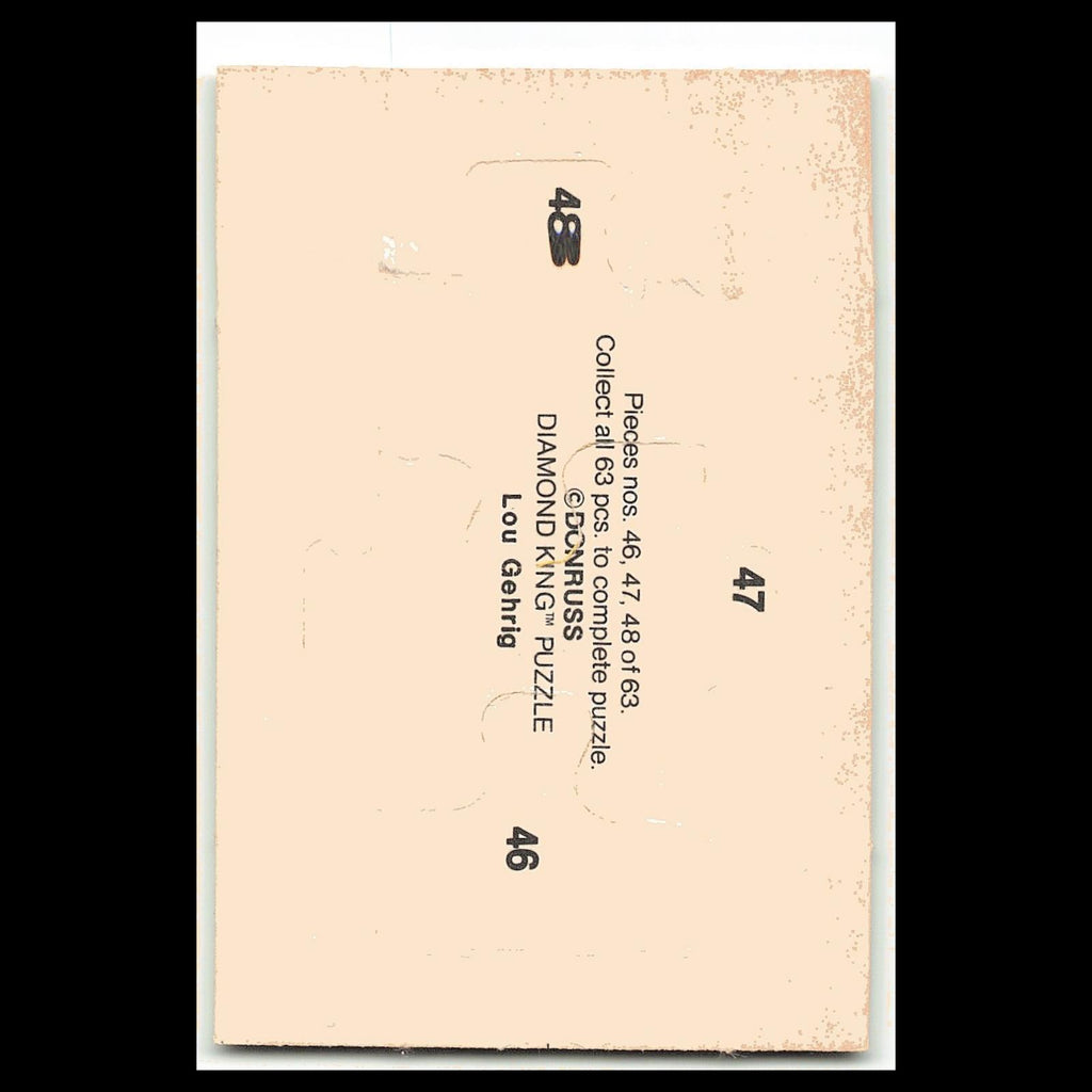 Lou Gehrig Puzzle #46-48 1985 Donruss New York Yankees Baseball Card MLB NM