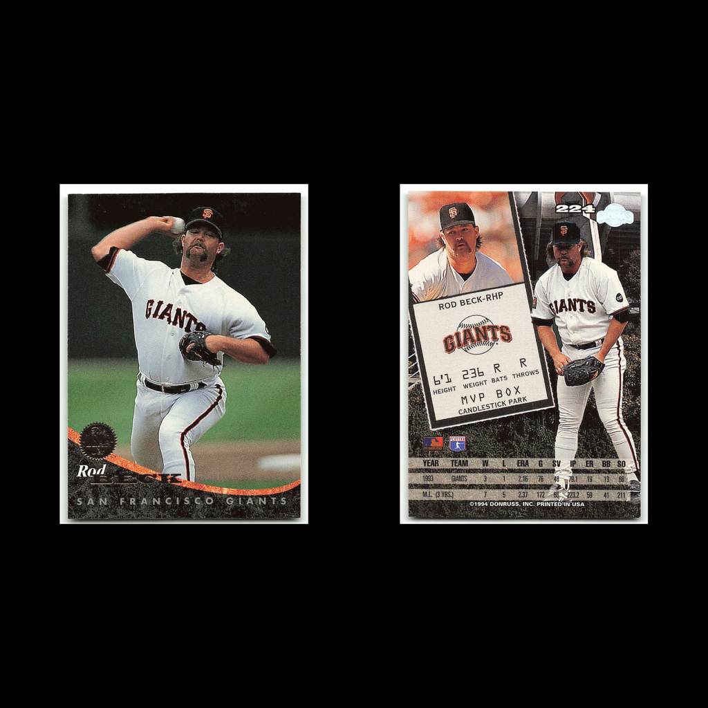 Rod Beck #224 1994 Leaf San Francisco Giants Baseball Card MLB NM