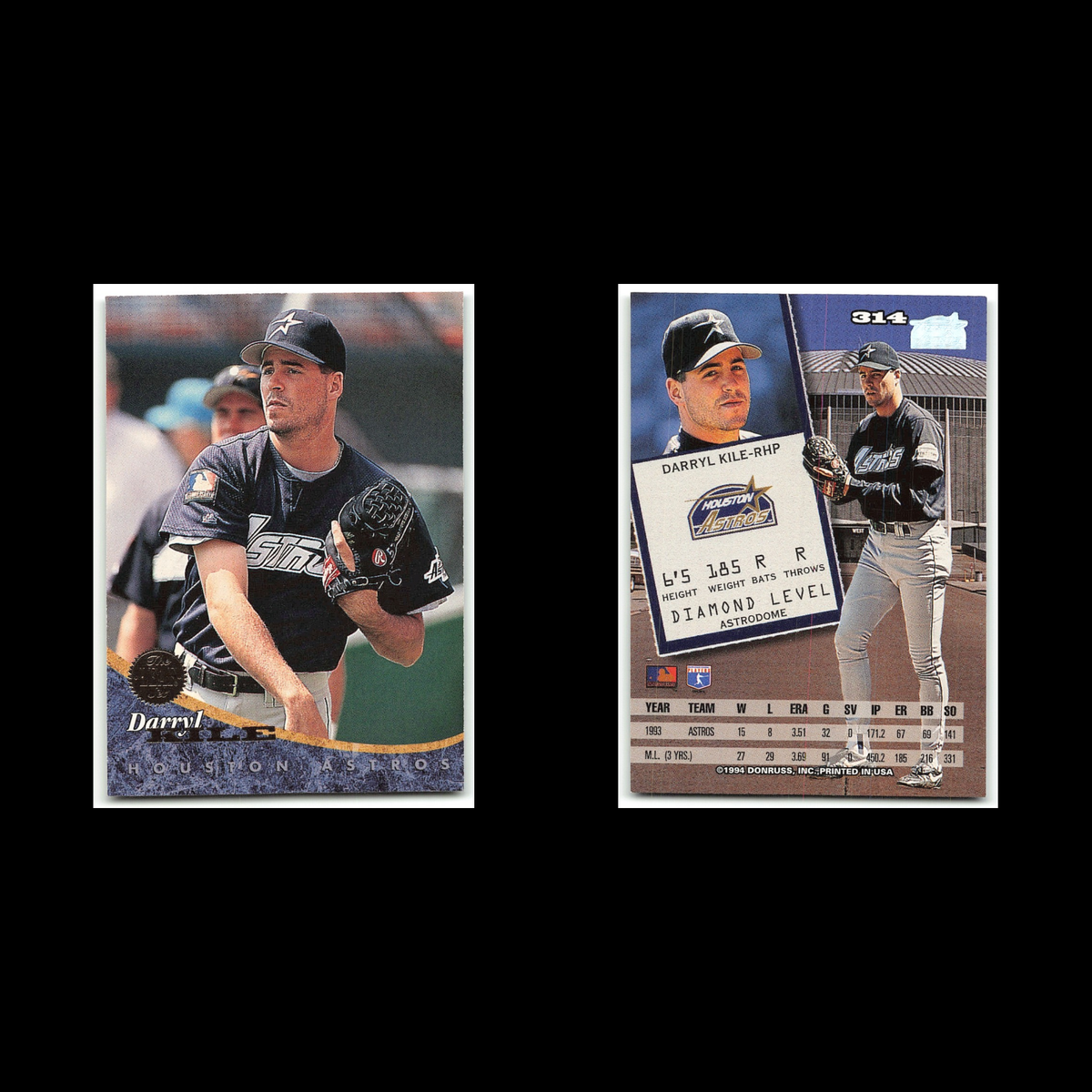 Darryl Kile #314 1994 Leaf Houston Astros Baseball Card MLB NM