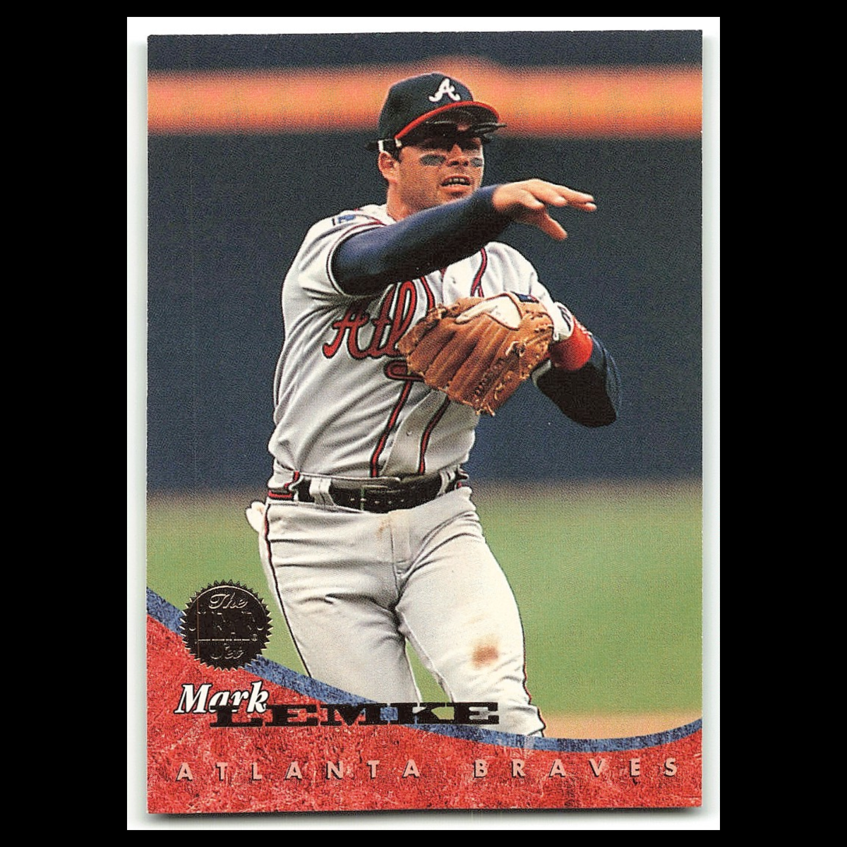 Mark Lemke #392 1994 Leaf Atlanta Braves Baseball Card MLB NM
