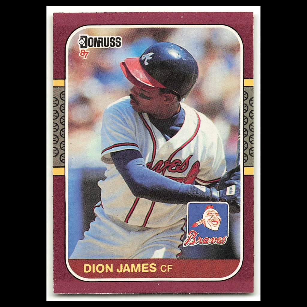 Dion James #44 1987 Donruss Opening Day Atlanta Braves Baseball Card MLB NM