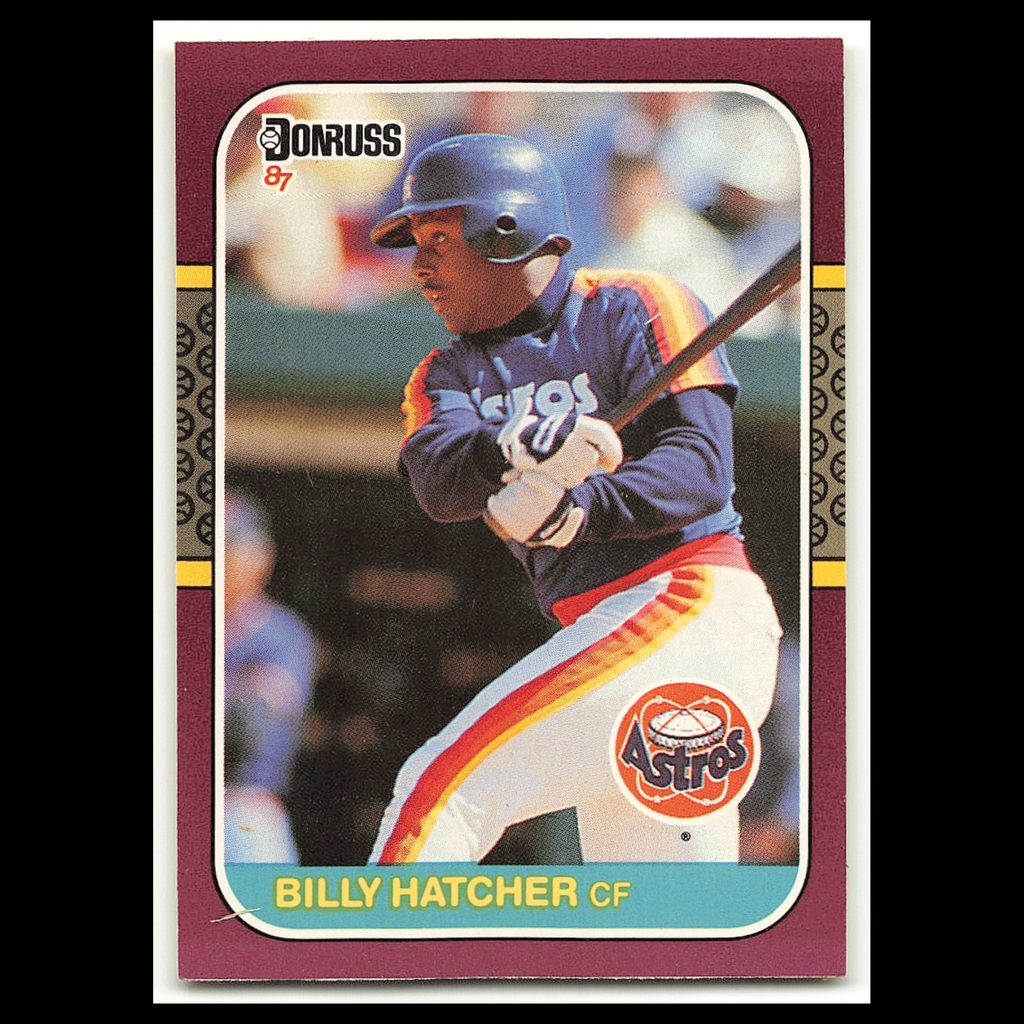 Billy Hatcher #18 1987 Donruss Opening Day Houston Astros Baseball Card MLB NM