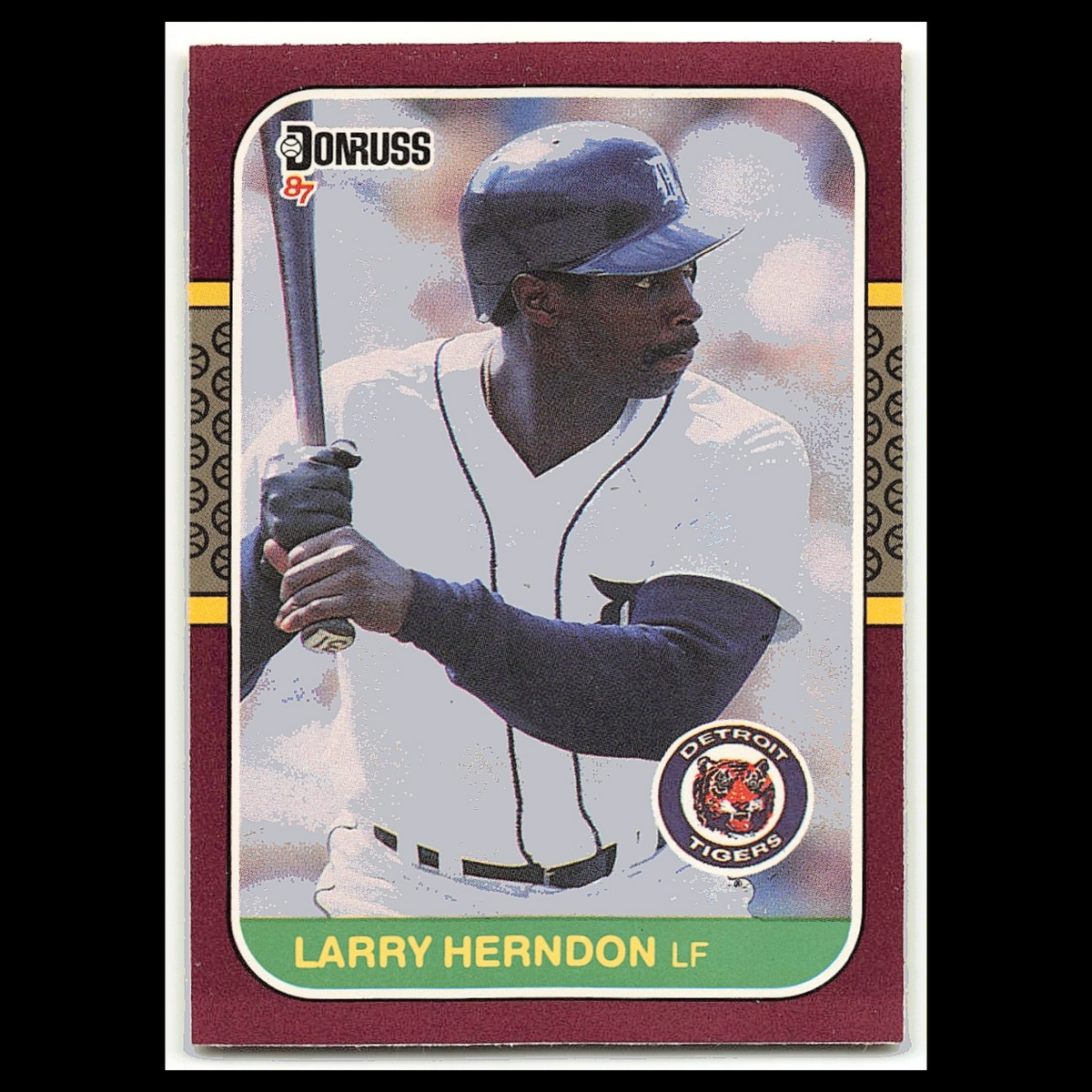 Larry Herndon #211 1987 Donruss Opening Day Detroit Tigers Baseball Card MLB NM