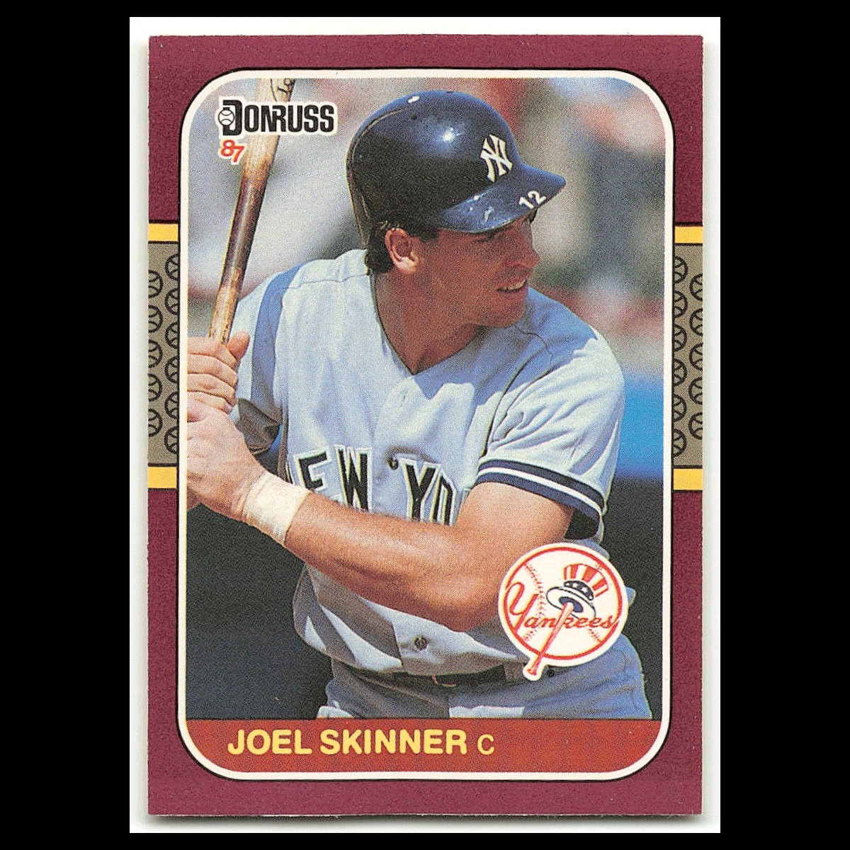 Joel Skinner #240 1987 Donruss Opening Day New York Yankees Baseball Card MLB NM
