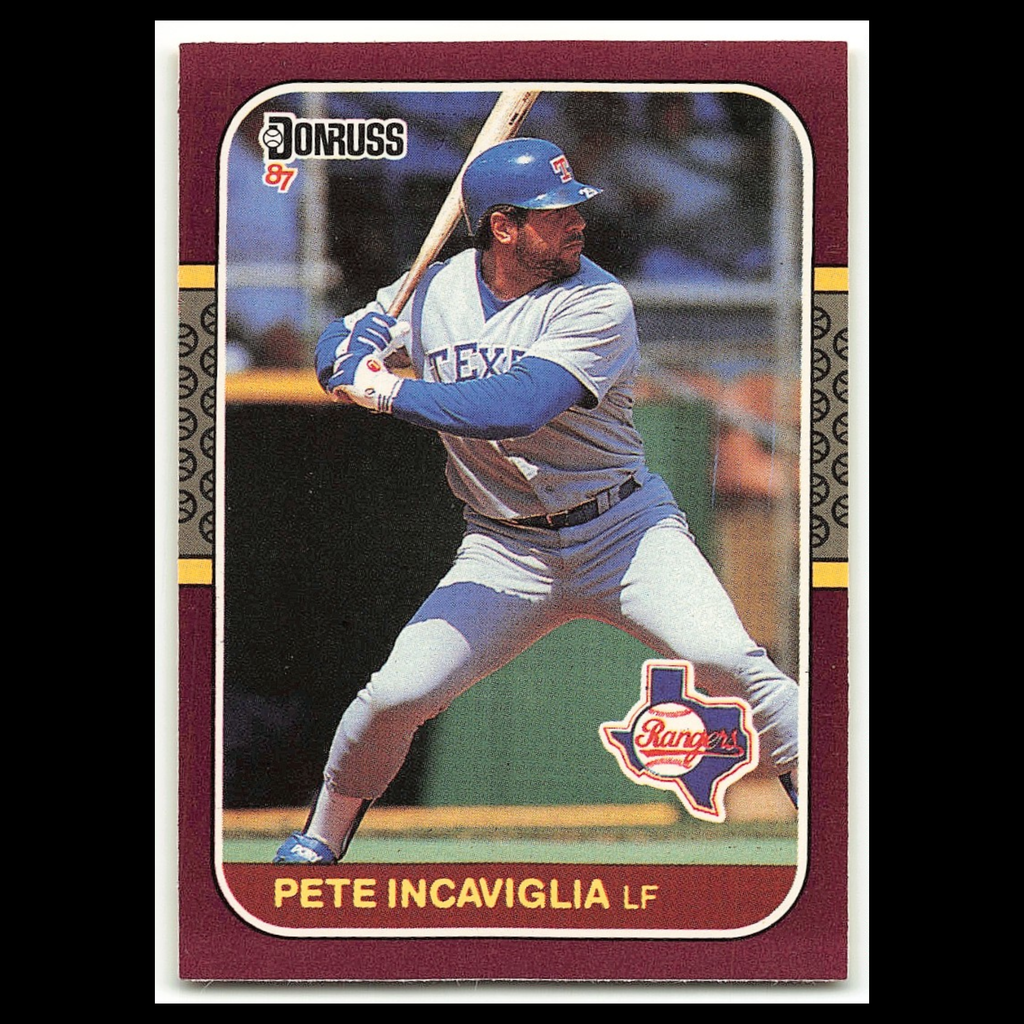 Pete Incaviglia #175 1987 Donruss Opening Day Texas Rangers Baseball Card MLB NM