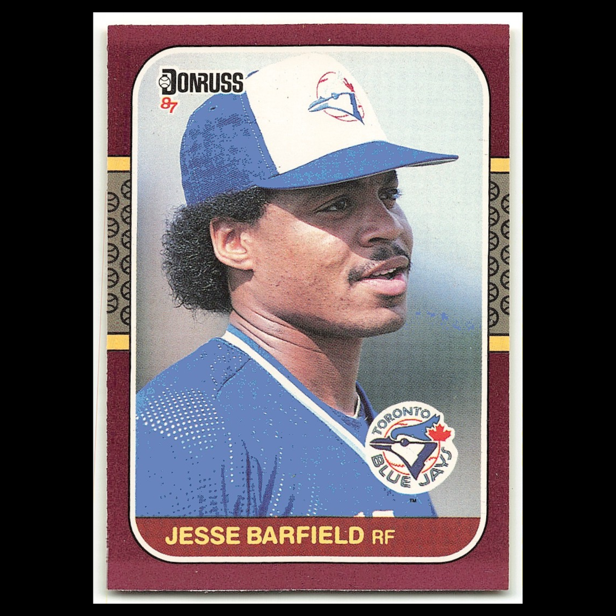 Jesse Barfield #34 1987 Donruss Opening Day Toronto Blue Jays Baseball Card MLB