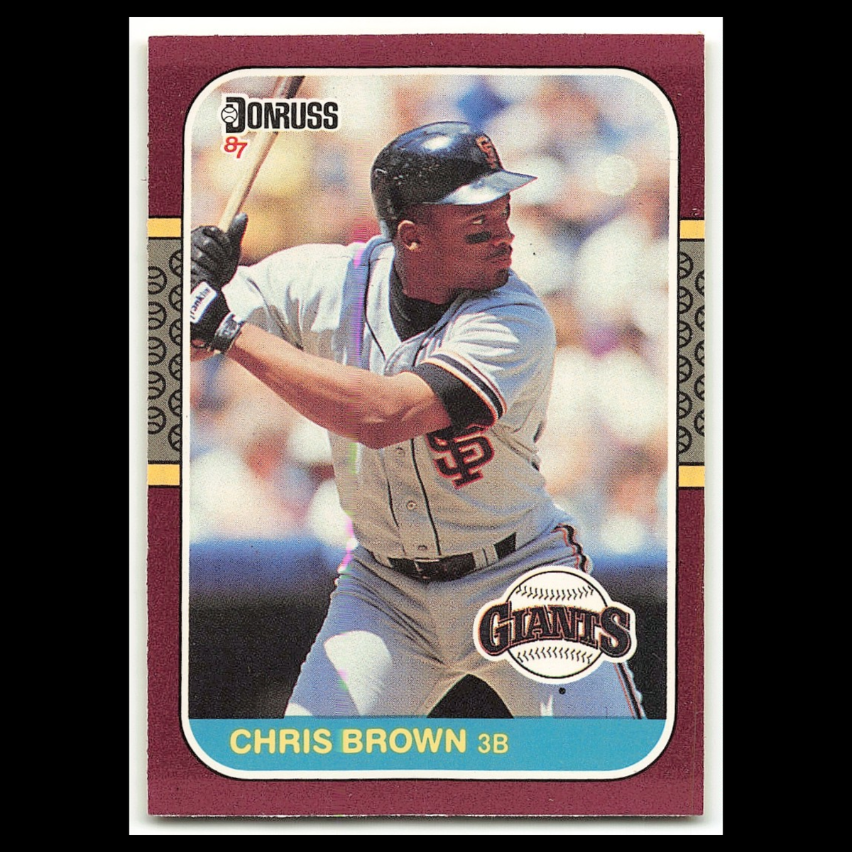 Chris Brown #100 1987 Donruss Opening Day San Francisco Giants Baseball Card MLB
