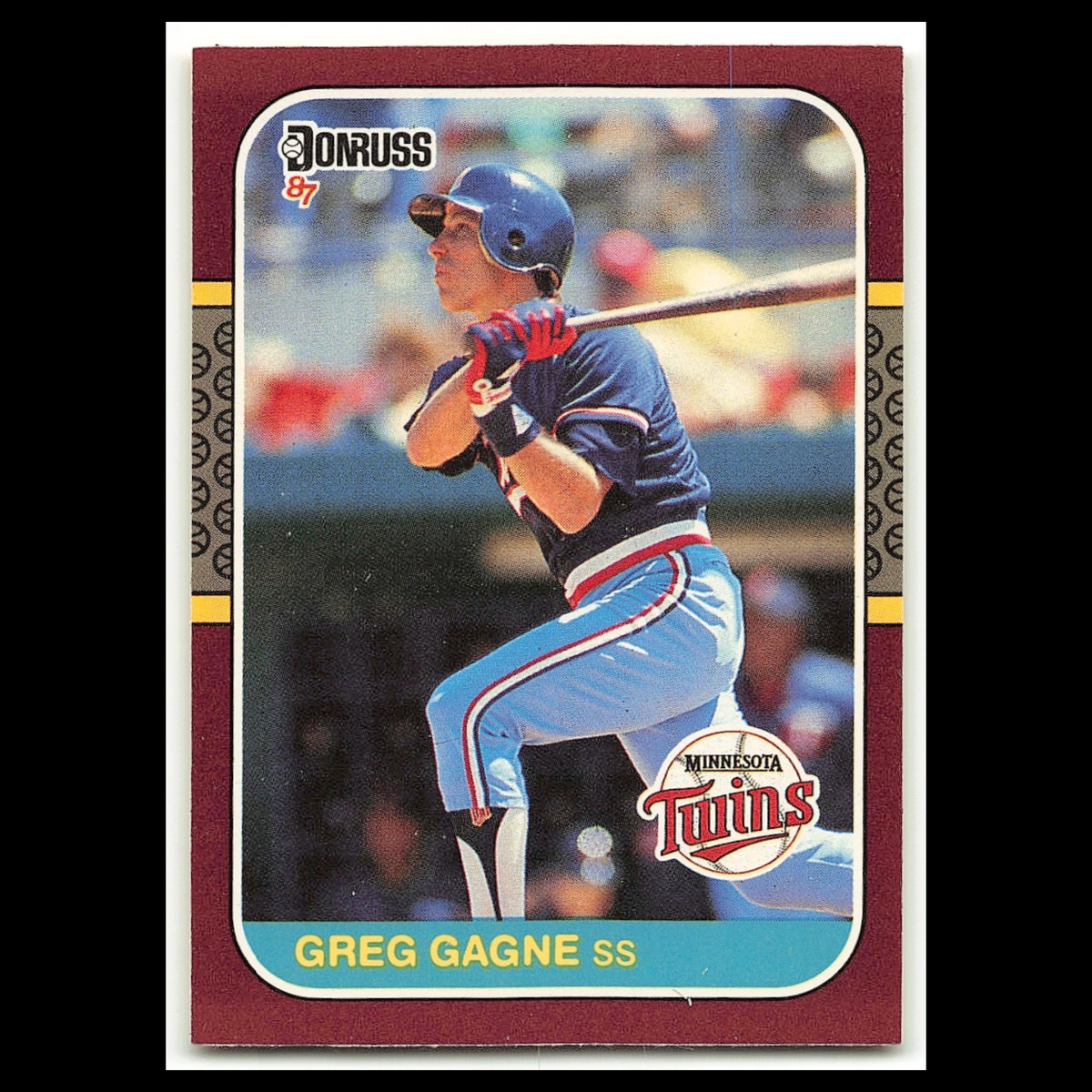 Greg Gagne #223 1987 Donruss Opening Day Minnesota Twins Baseball Card MLB NM