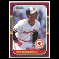 Rick Burleson #134 1987 Donruss Opening Day Baltimore Orioles Baseball Card MLB