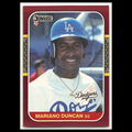 Mariano Duncan #84 1987 Donruss Opening Day Los Angeles Dodgers Baseball Card NM