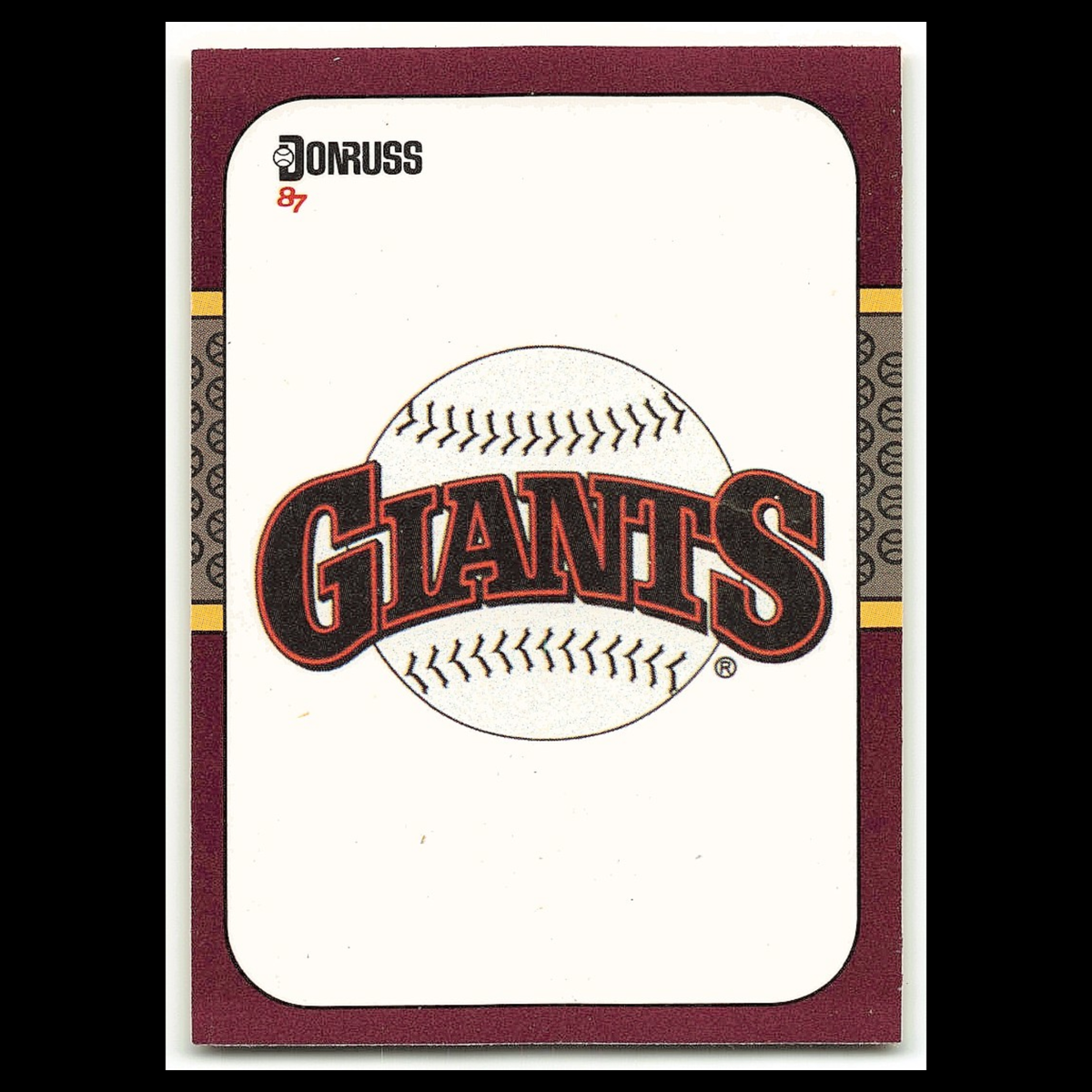 Team Card #258 1987 Donruss Opening Day San Francisco Giants Baseball Card MLB