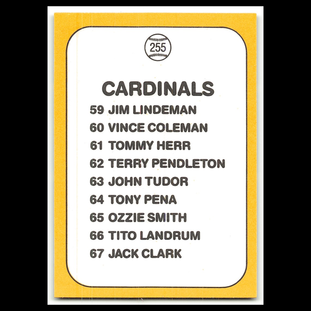 Team Card #255 1987 Donruss Opening Day St. Louis Cardinals Baseball Card MLB NM