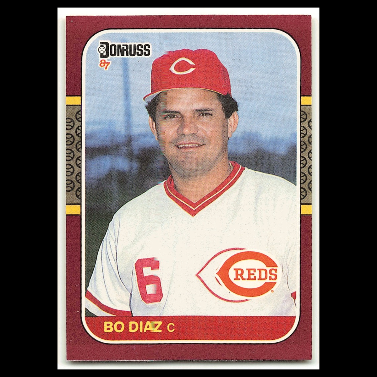 Bo Diaz #190 1987 Donruss Opening Day Cincinnati Reds Baseball Card MLB NM